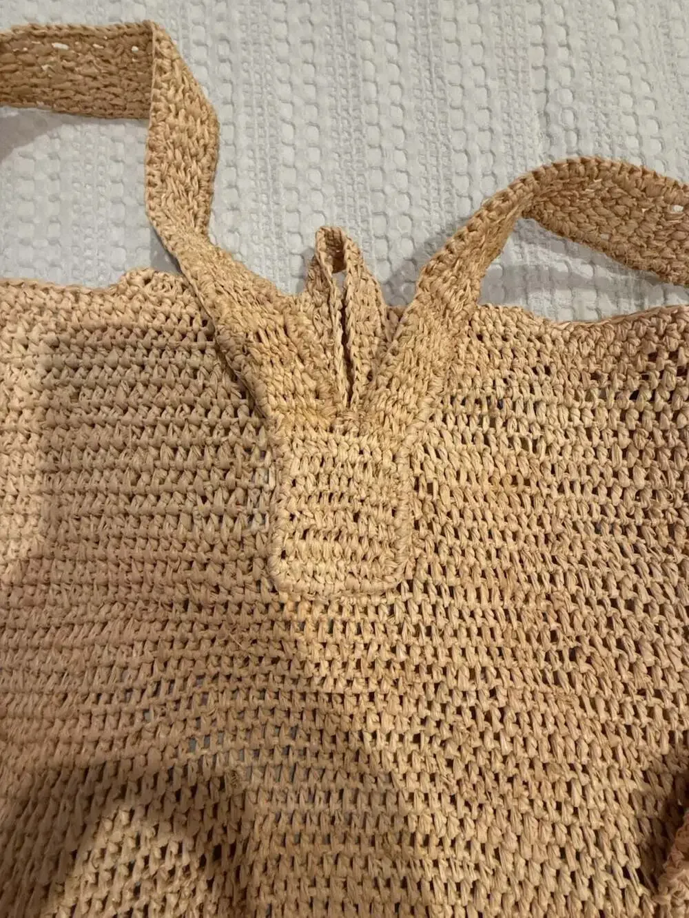 The Scala Collection Woven Raffia Straw Backpack with Floral Lining